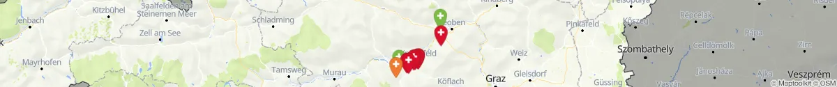 Kartenansicht für Apotheken-Notdienste in der Nähe von Sankt Marein-Feistritz (Murtal, Steiermark)